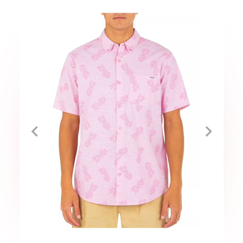 Hurley Men’s One and Only Stretch‎ Print Button Down Shirt - NWT